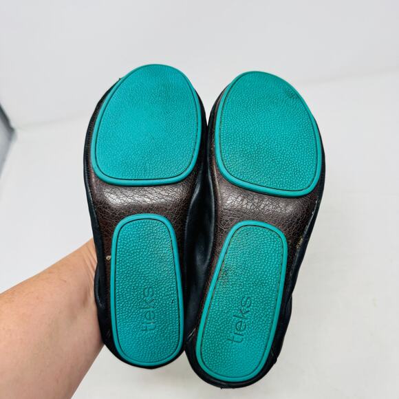 Tieks by Gavrieli Ballet Flats Navy Blue Leather Foldable Travel Shoes Size 7 - Picture 11 of 13